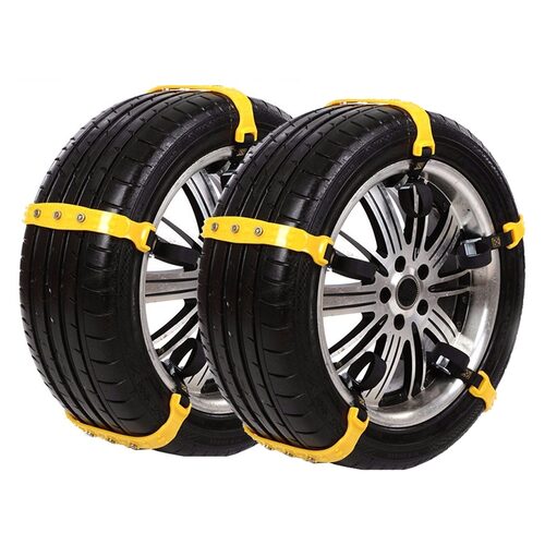 Широки неплъзгащи се ленти за сняг, с метални вложки, комплект 10 бр