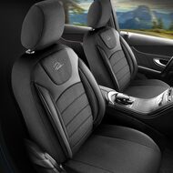 Комплект калъфи за седалки Auto Panda Prestige, черно-сиво 11 части