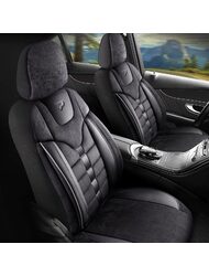 Комплект калъфи за седалки Audi A5 - Panda Toronto, с разделяне на задната седалка  1/3към2/3,алкантара, черни , 11 части