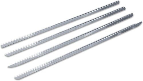 Комплект стоманени хромирани лайсни за врати, за Dacia Duster (2010 - 2018), 4 броя