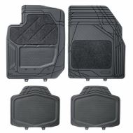 Черен PVC – черен мокет, съвместим с Peugeot, 4 бр/к-т