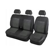 Калъфи за седалки за фургон 2+1 Hyundai H1 Cargo - RoGroup, черно-сиво